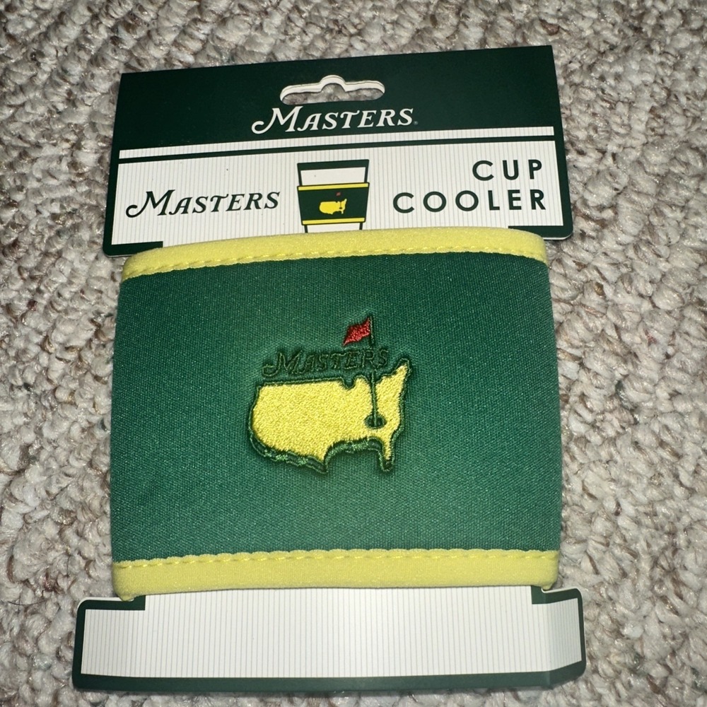 2026 Masters GREEN Cup Cooler! Flag can Coozie